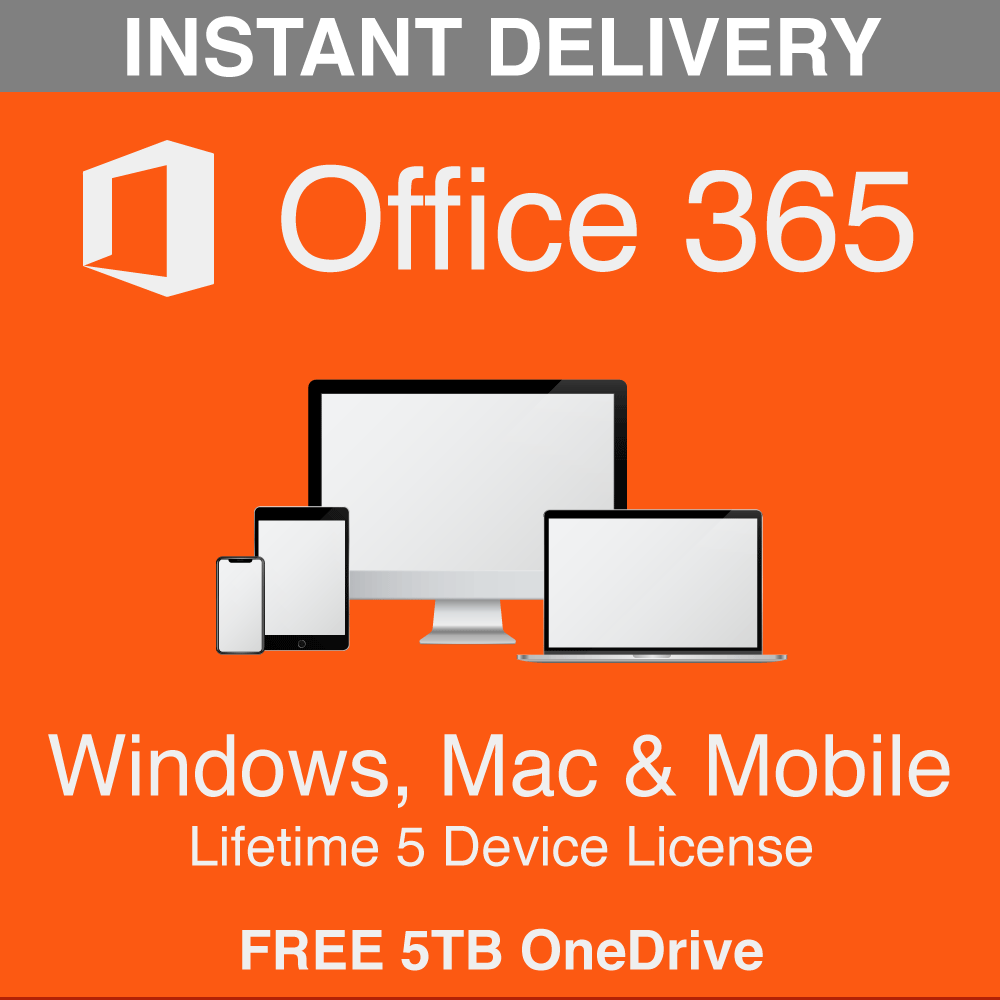 Office 365 Professional Plus Lifetime Subscription- 5 Devices 5TB